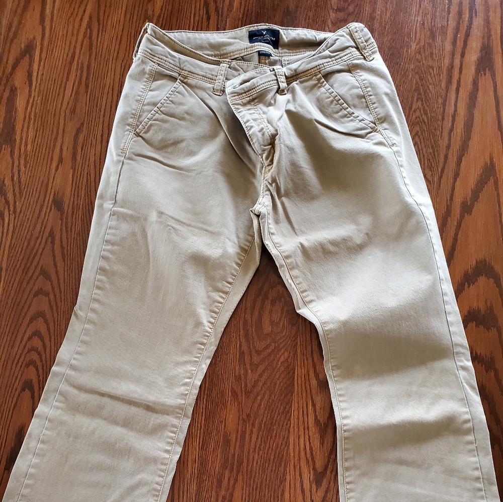 American Eagle Boot Leg Khaki 8Long